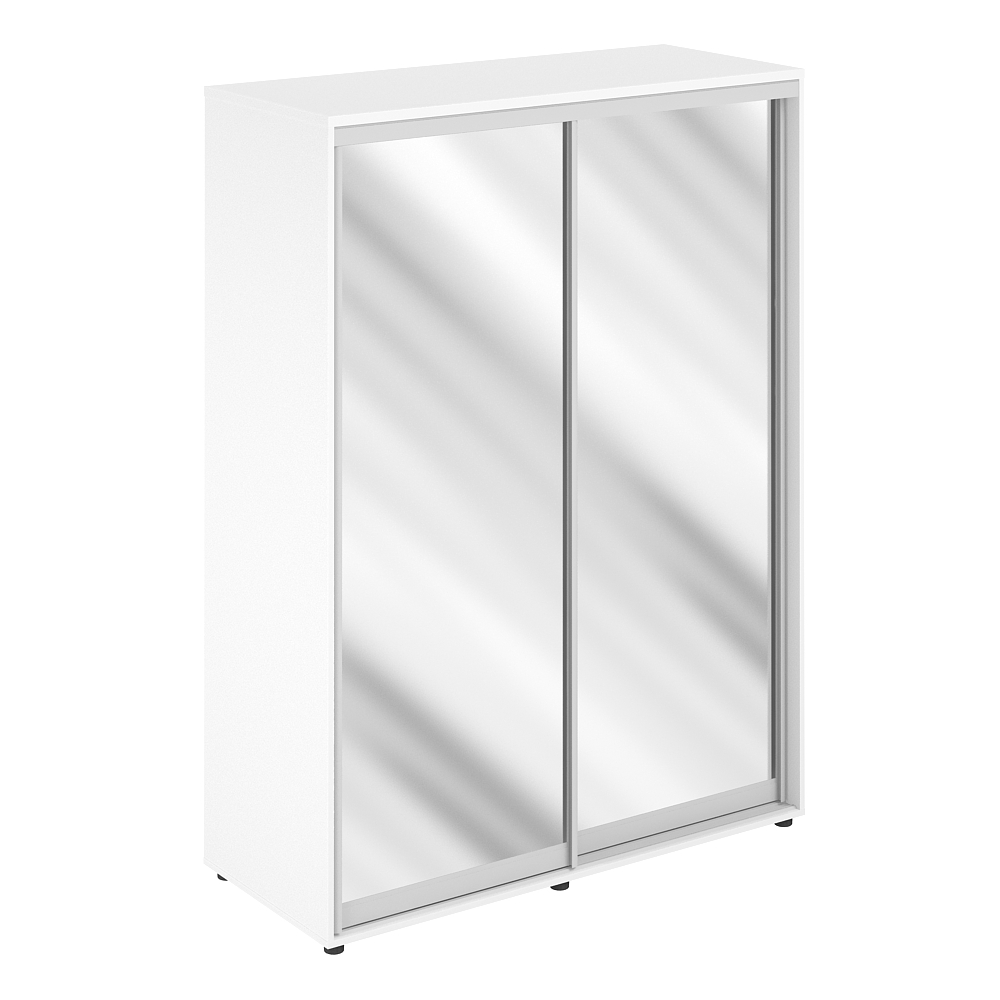 Шкаф купе 1438х600х1953  высокий, з.ст. ХДФ, 2 штанги SG.716.WH.AL