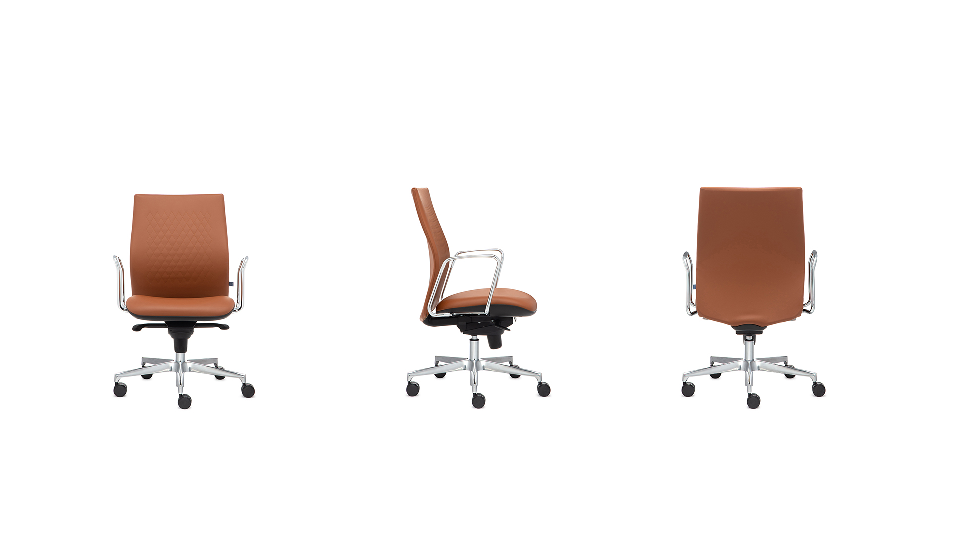 Офисное кресло Eclipse с низкой спинкой на крестовине с колесами