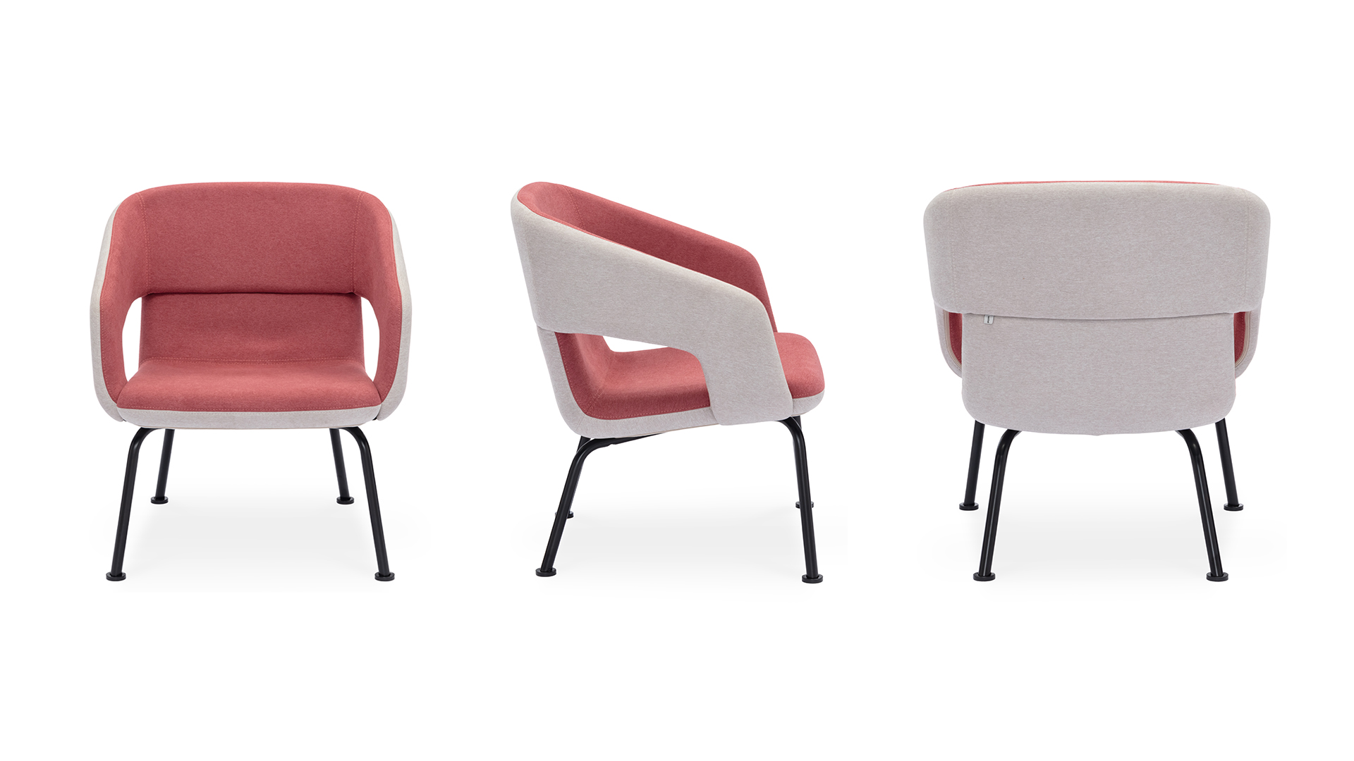 Кресло Atlantis с низкой спинкой на металлических ножках