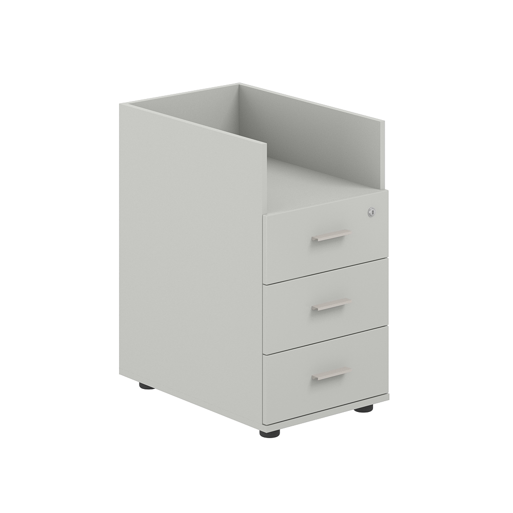 Тумба приставная 400х600х725 с 3 ящ. и нишей, с замком без топа SG.511.SH.SH