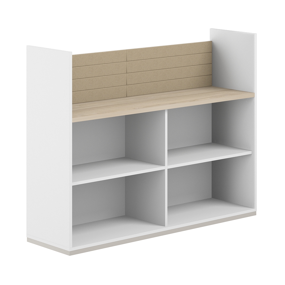 Стеллаж-комбо 1-стор. 1438, с экраном тканевым низким AG.252.200.652.BG