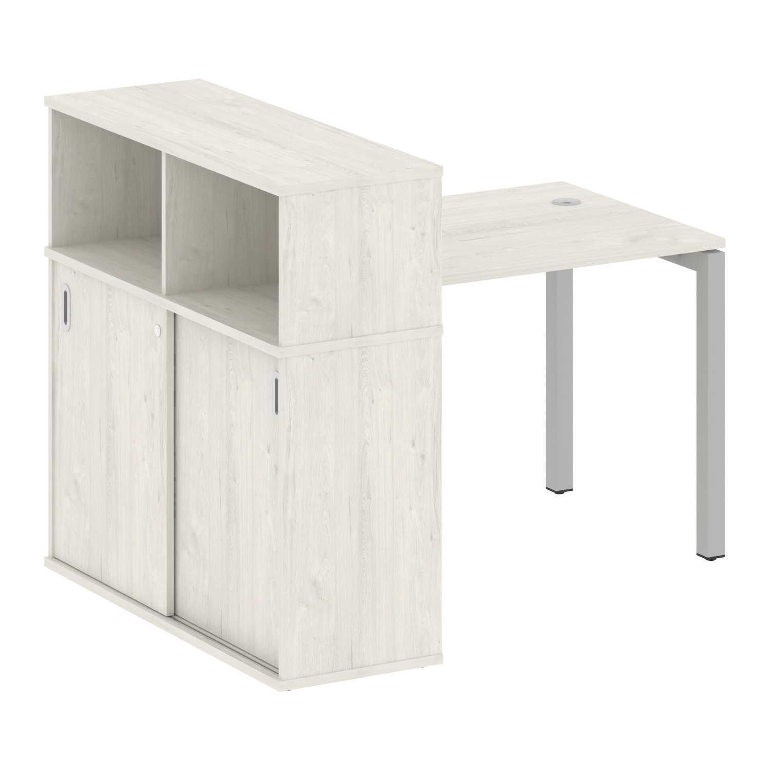 Metal System Quattro Стол письменный с шкафом-купе на П-образном м/к 50БП.РС-СШК-3.1 Т