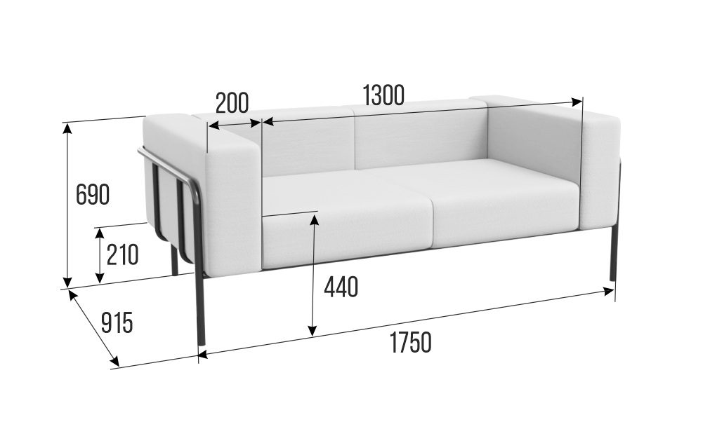 Flex Диван двухместный FLX-2