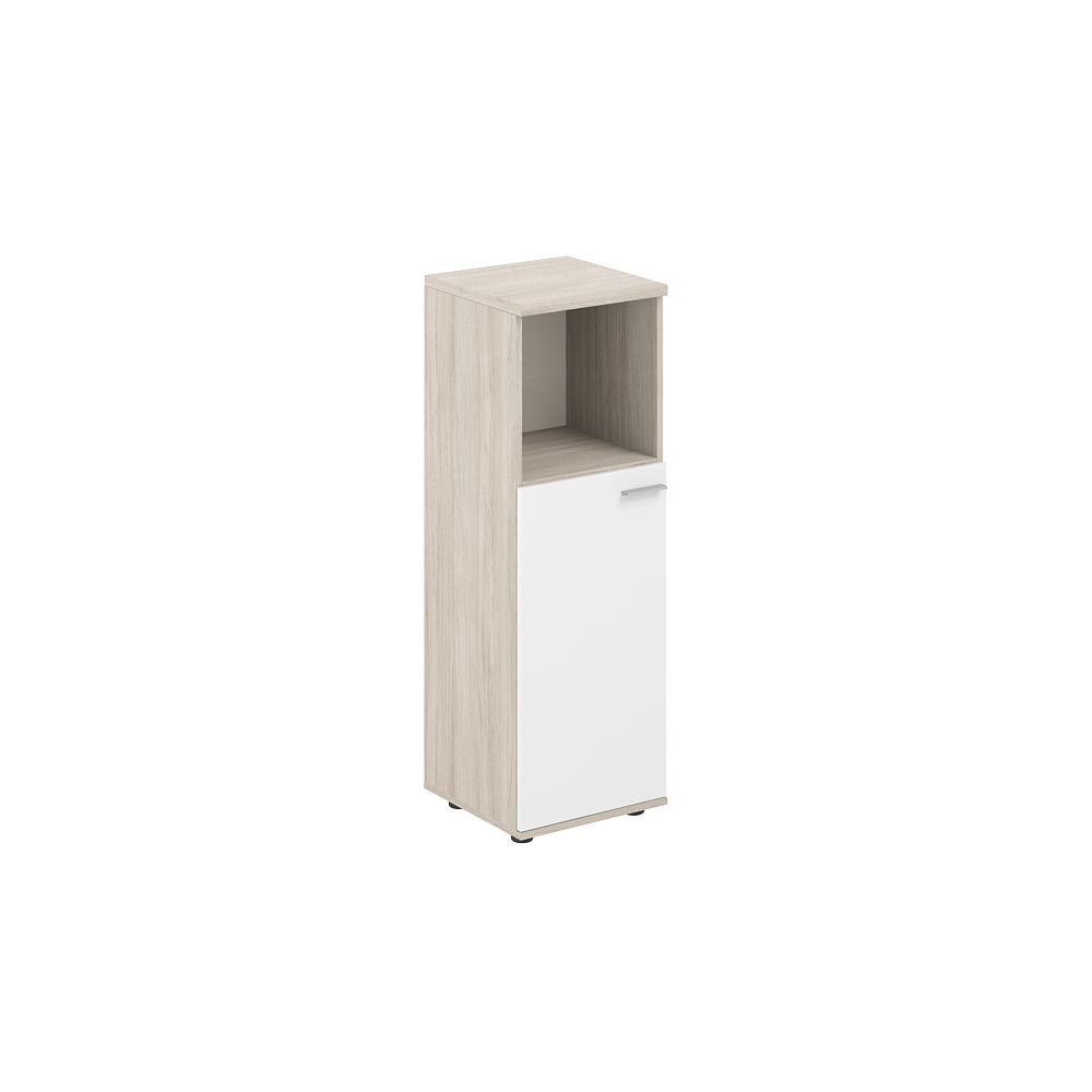 Шкаф средний с нишей 400х400х1200, 1 дв., з.ст HDF, левый SG.844.OL.WH.L