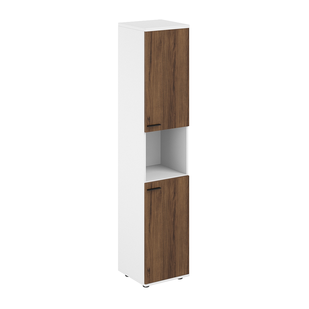 Шкаф высокий с нишей 400х400х1955, з.ст HDF, правый SG.846.WH.DM.DM.R