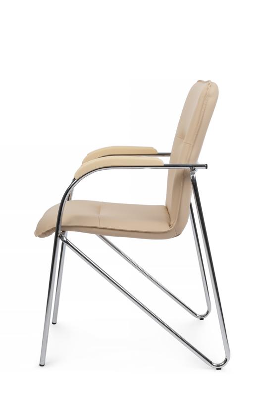 Стул Самба с пластиковыми подлокотниками SMB-03H Хром гальв.