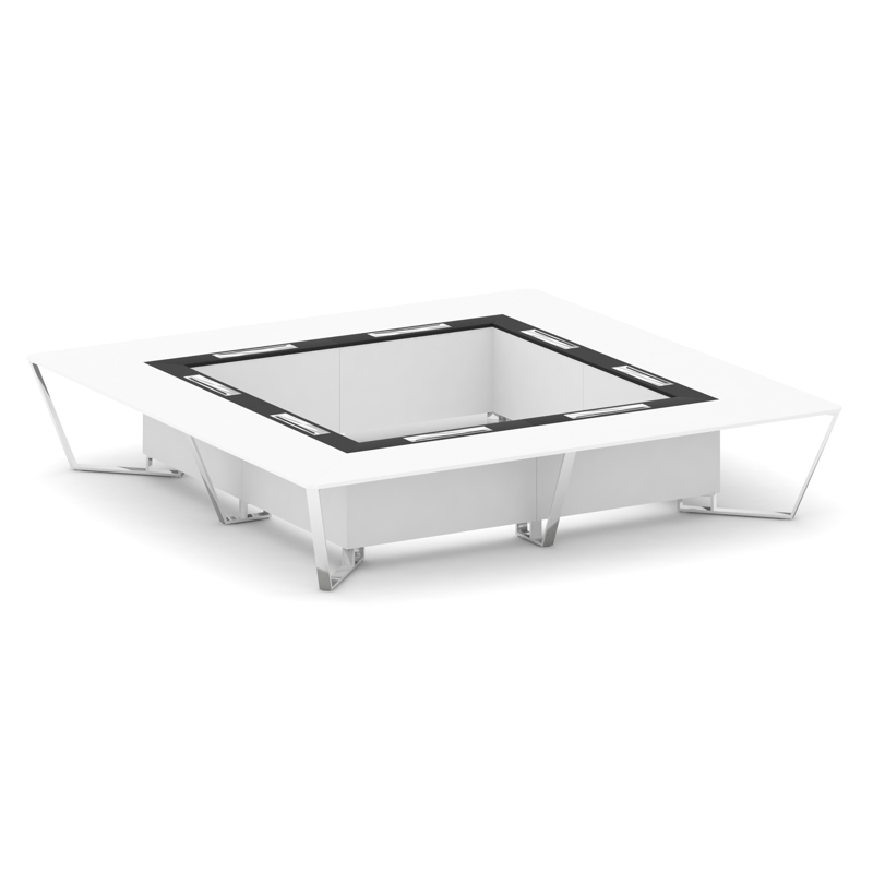 Steel Meet Стол переговорный квадратный MMK-PR.B.SP-20K2