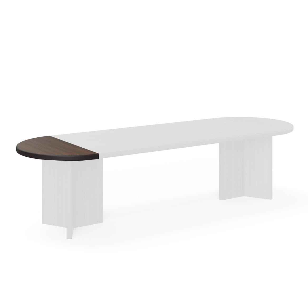 LEGNO Сектор 180* стола/пер ОРЕХ