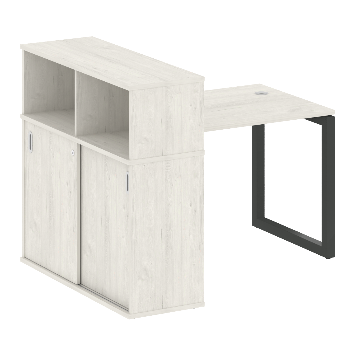 Metal System Quattro Стол письменный с шкафом-купе на О-образном м/к 50БО.РС-СШК-3.1 Т