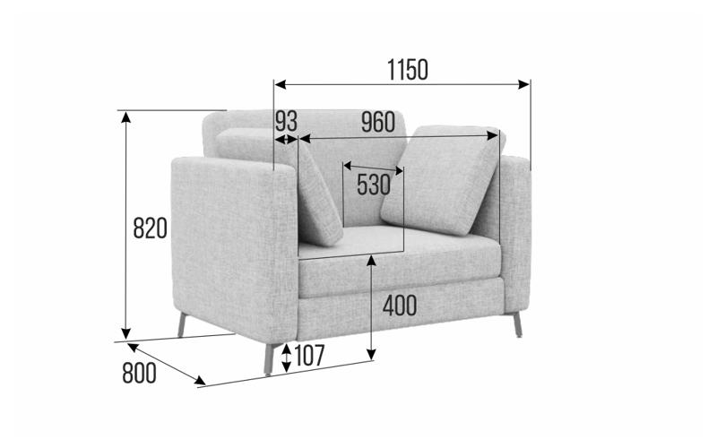 Brasco Диван одноместный BRS-1