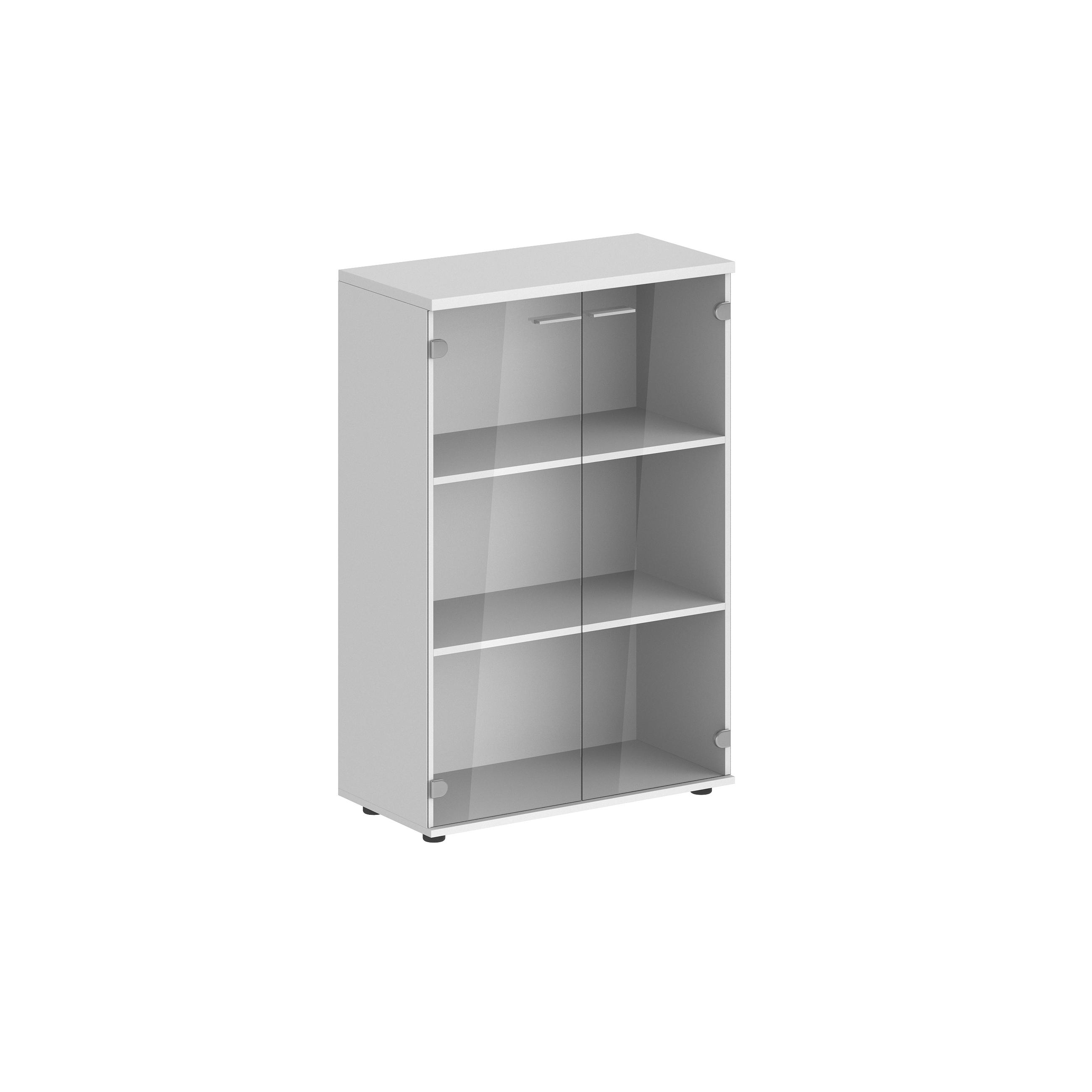 Шкаф средний 800х400х1200, 2-х дв., з.ст ЛДСП SG.813.WH.GL