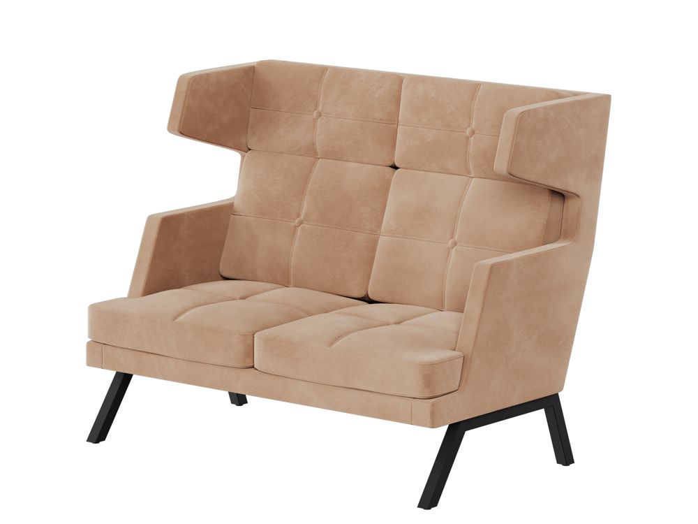 Aldo Диван двухместный высокий с декором из пуговиц ALDB-02