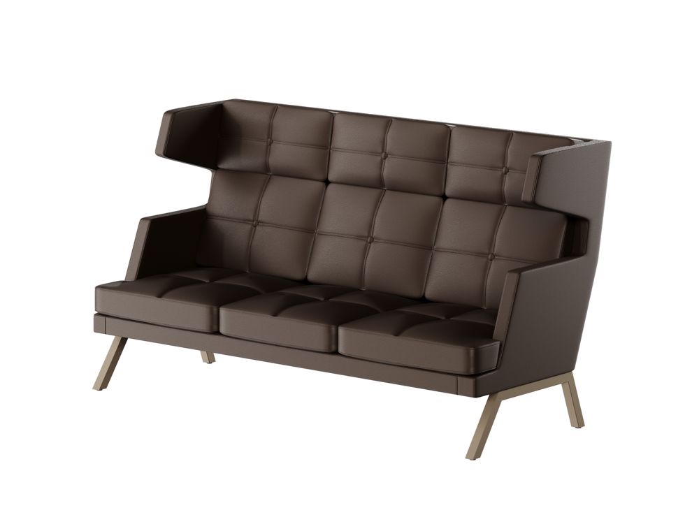 Aldo Диван трёхместный высокий с декором из пуговиц ALDB-03