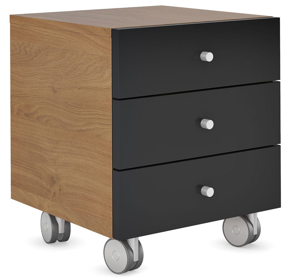 Тумба подкатная c 3-мя ящиками KYU DM 0,45 м