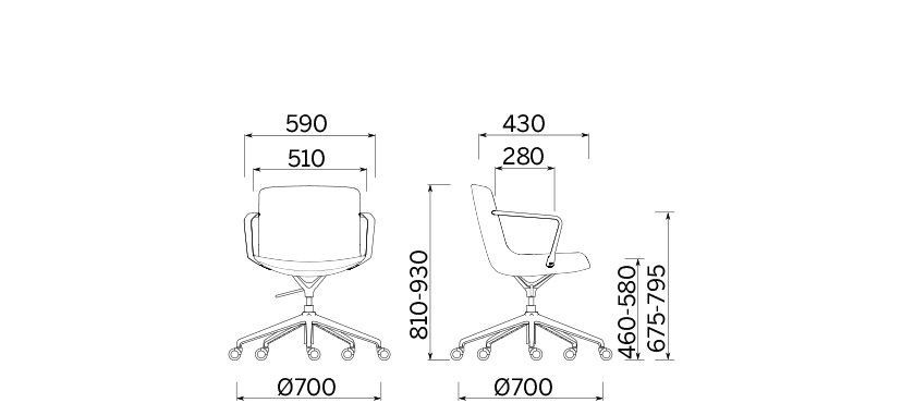 Кресло Milos Life Chair with 5-star base