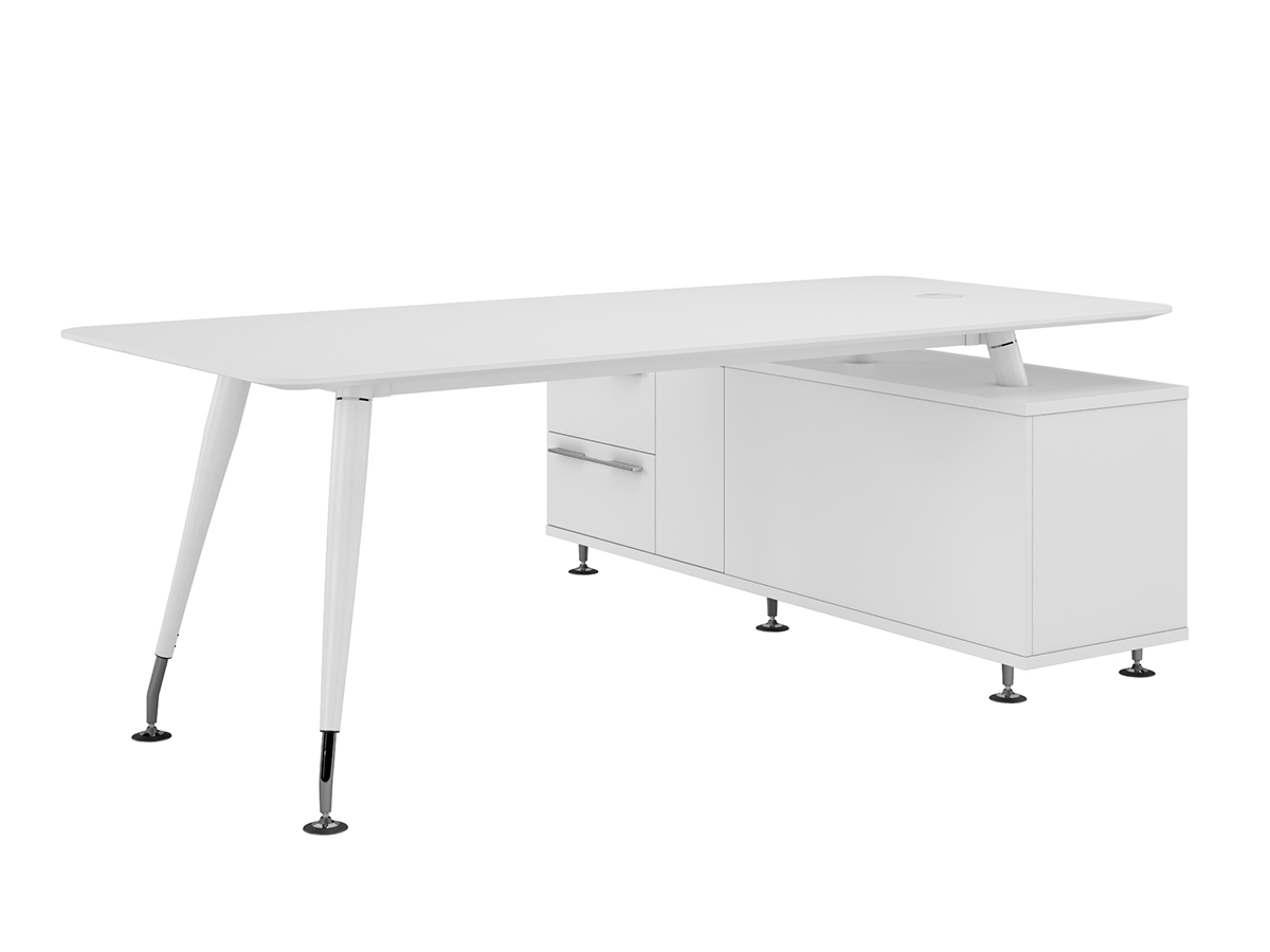 Стол руководителя с опорной тумбой левый  ЕМР105SX.HGW