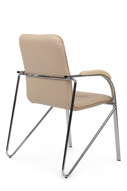 Стул Самба с пластиковыми подлокотниками SMB-03H Хром гальв.