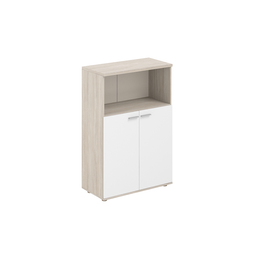 Шкаф средний с нишей 800х400х1200, 2-х дв., з.ст HDF SG.843.OL.WH