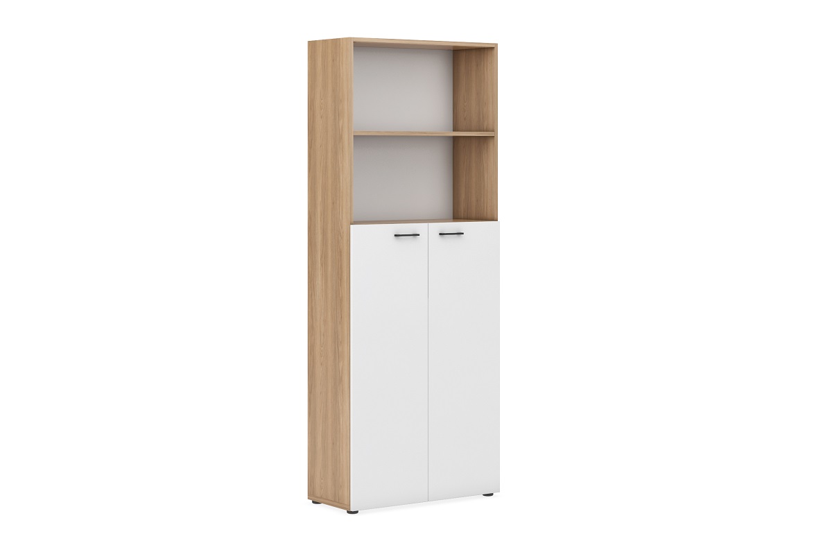 Шкаф для документов ( низ средние фасады, верх открытый) 800х2050 EVL406/U004/ANT.H