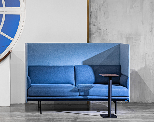 Диван двухместный Pratt с высокой спинкой