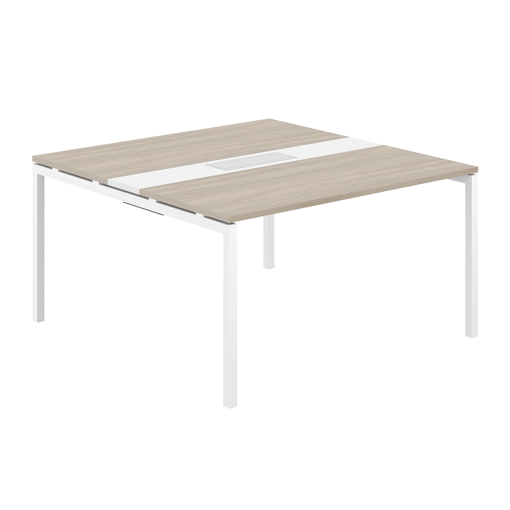 Стол переговорный комбинированный 1400х1438х750 МК40х40 SG.282.OD.44.WH.WH