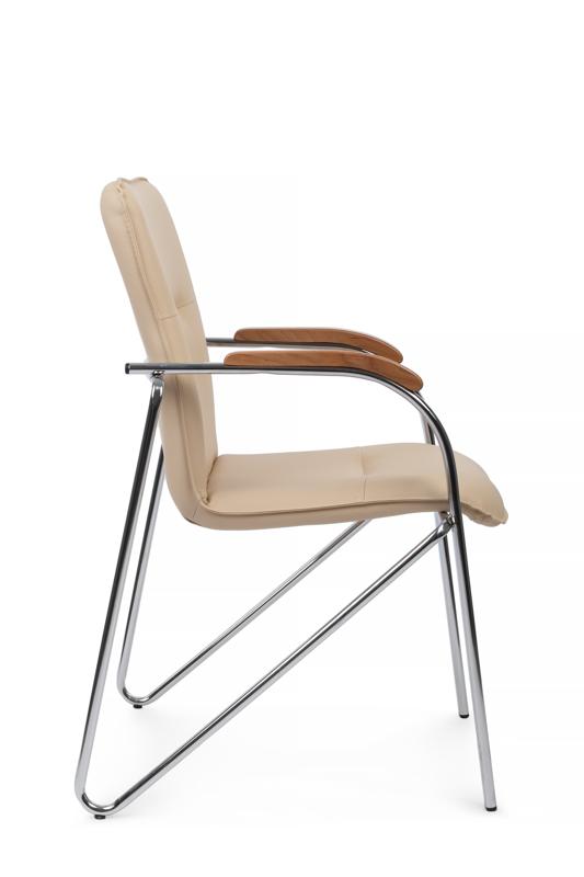 Стул Самба с деревянными подлокотниками SMB-02H Хром гальв.