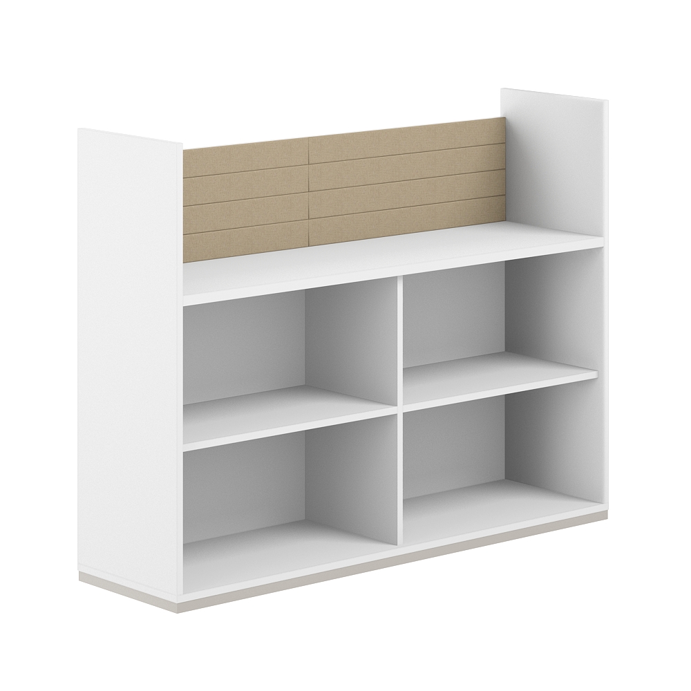 Стеллаж-комбо 1-стор. 1238, с экраном тканевым низким AG.251.100.651.BG