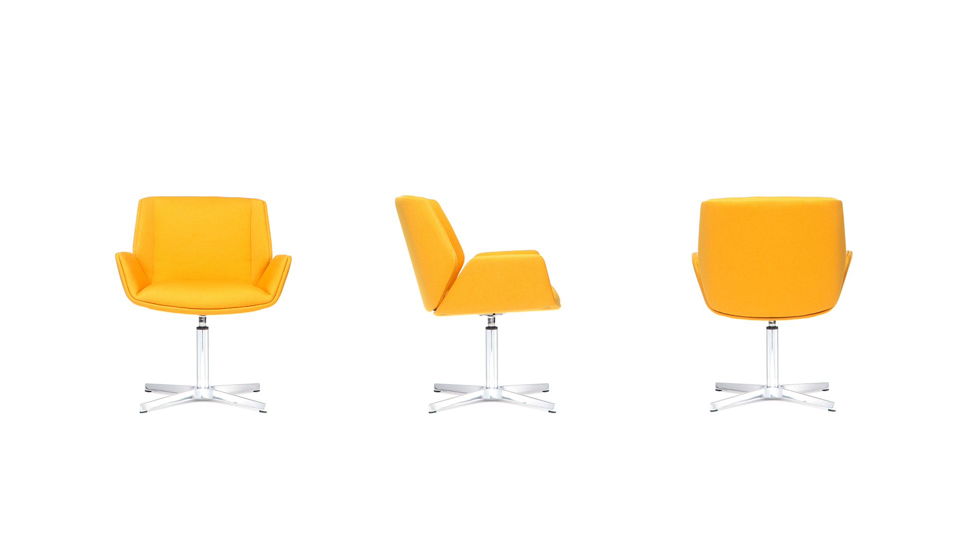 Кресло Overtime с низкой спинкой на крестовине без колес