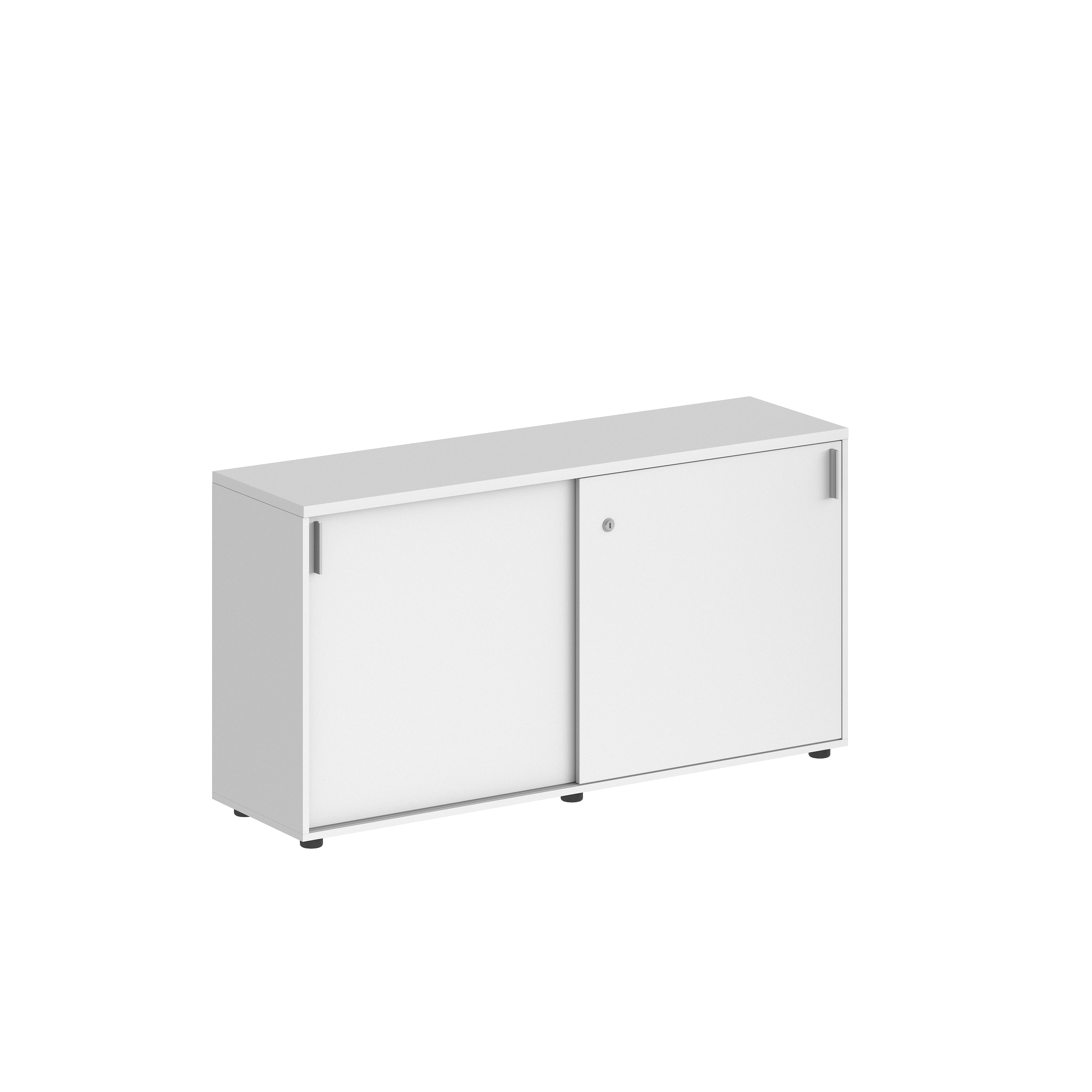 Шкаф купе 1638х400х750 низкий, с замком SG.703.WH.WH