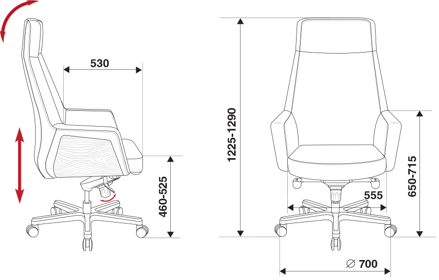 Кресло руководителя Бюрократ _Antonio