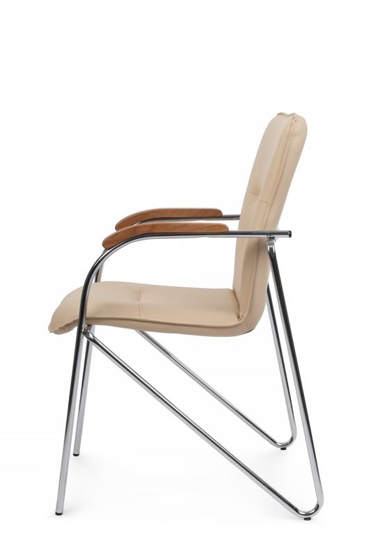 Стул Самба с деревянными подлокотниками SMB-02H Хром гальв.