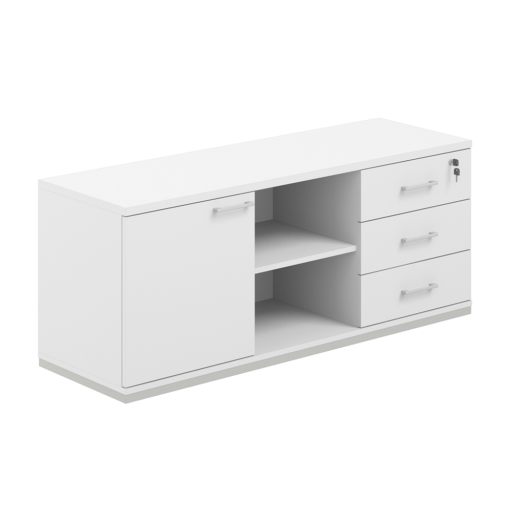 Тумба сервисная 1438х462х584 с замком AG.293.WH.WH.WH