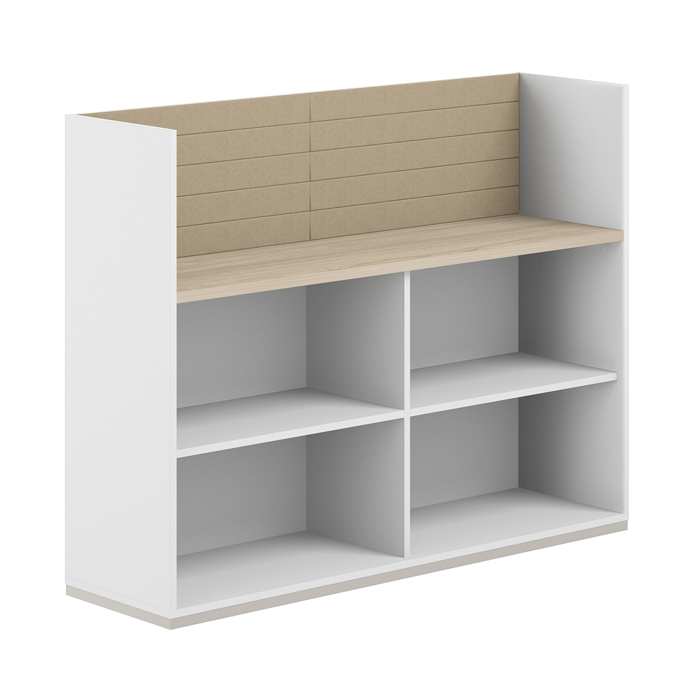 Стеллаж-комбо 1-стор. 1438, с экраном тканевым высоким AG.252.200.662.BG