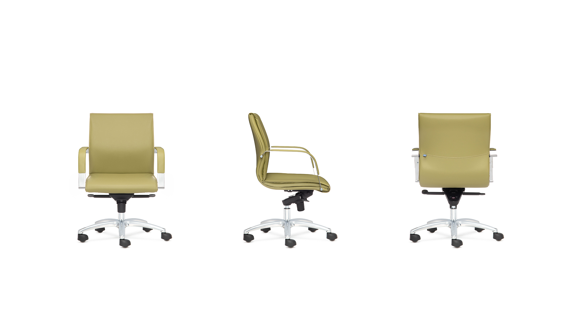 Офисное кресло Bern с низкой спинкой на крестовине с колесами