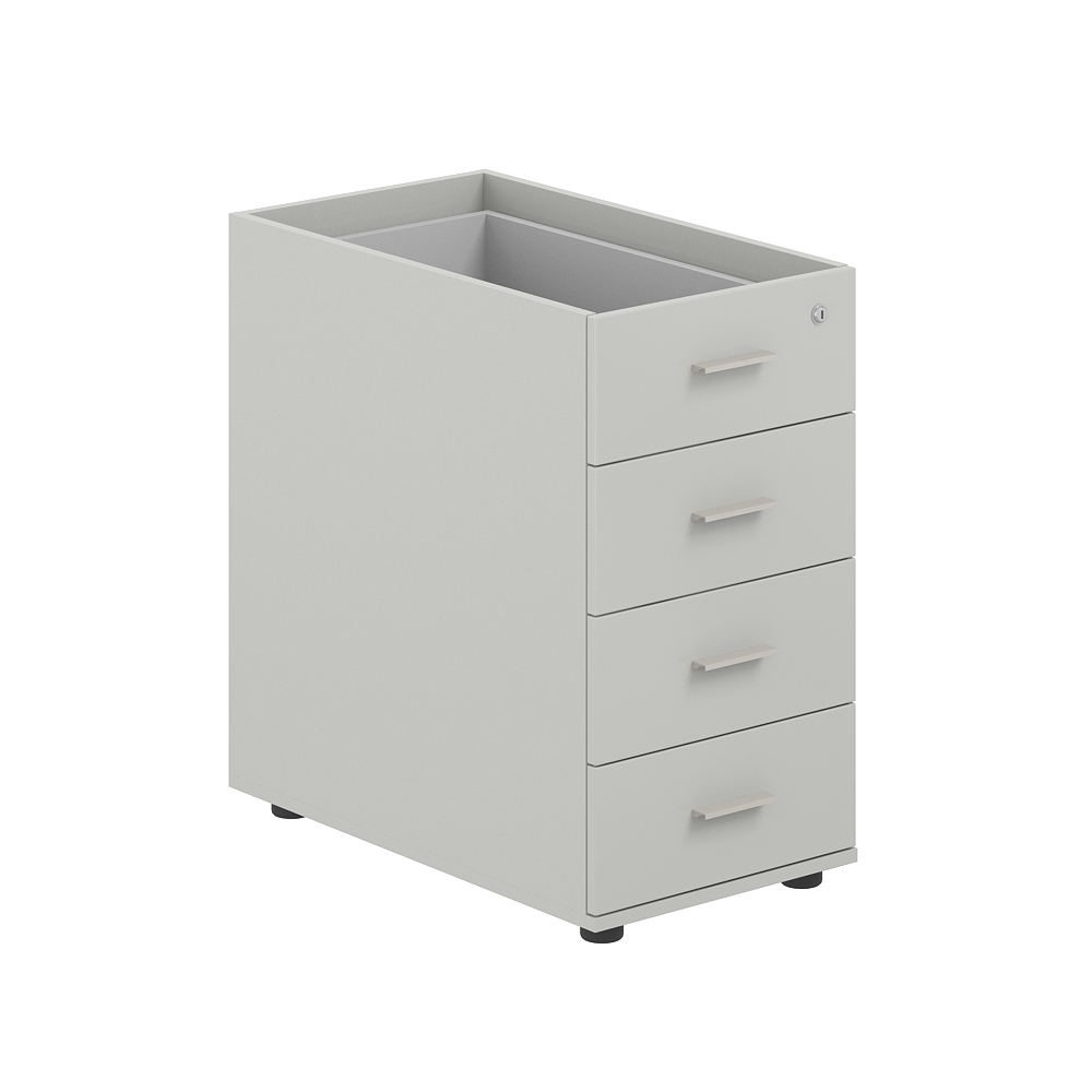 Тумба приставная 400х700х725 с 4 ящ., с замком без топа SG.522.SH.SH