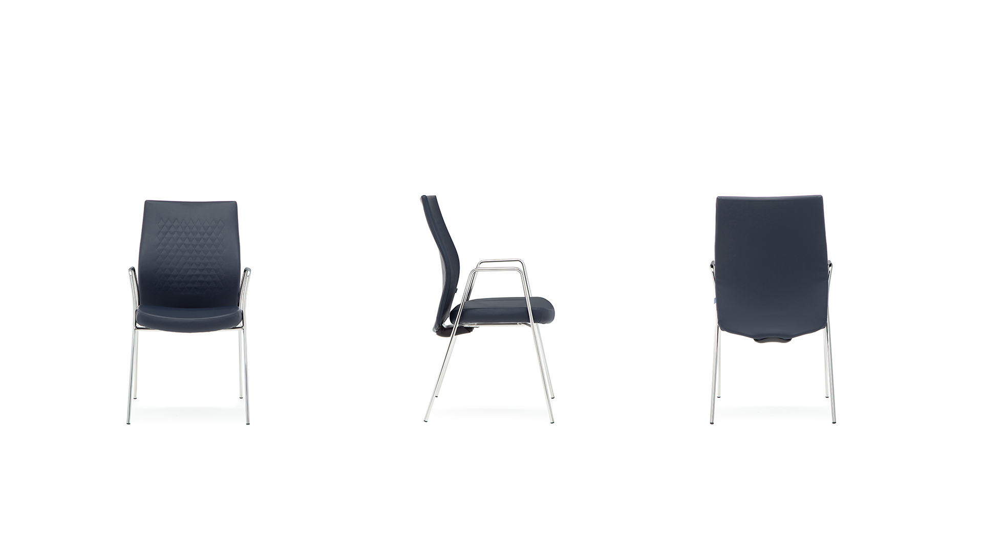 Кресло Eclipse с низкой спинкой на хромированных ножках