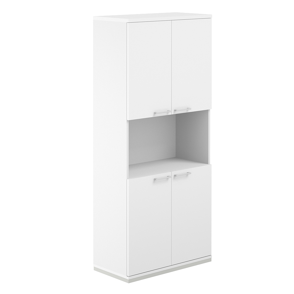 Шкаф 5 ур. 800х400х1833 с нишей AG.220.WH.WH.WH.WH