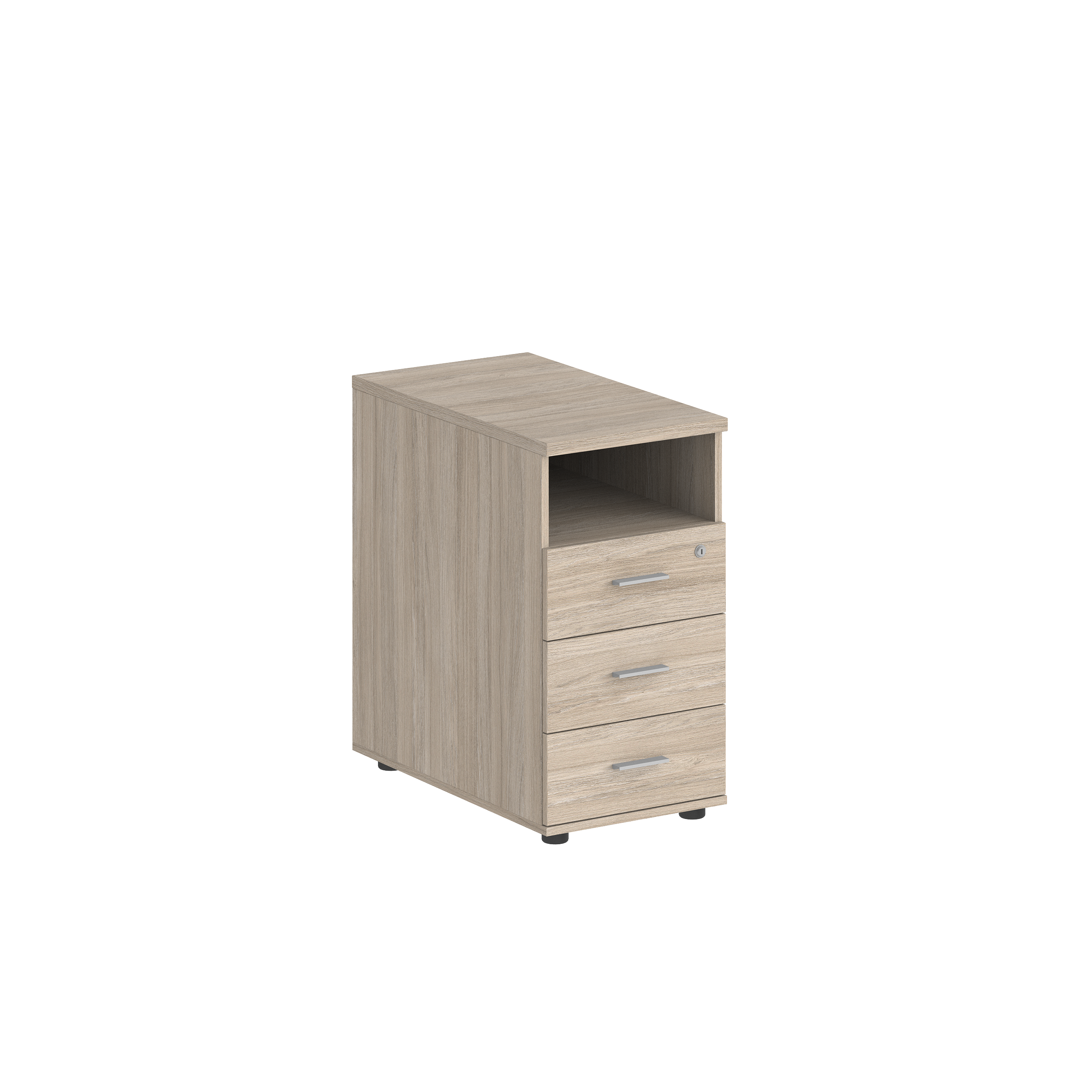 Тумба приставная 400х600х725 с 3 ящ. и нишей, с замком без топа SG.511.OL.OL