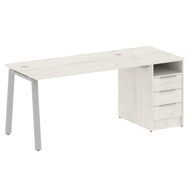 Metal System Рабочая станция с тумбой на А-образном м/к БА.РС-СТП-1.3