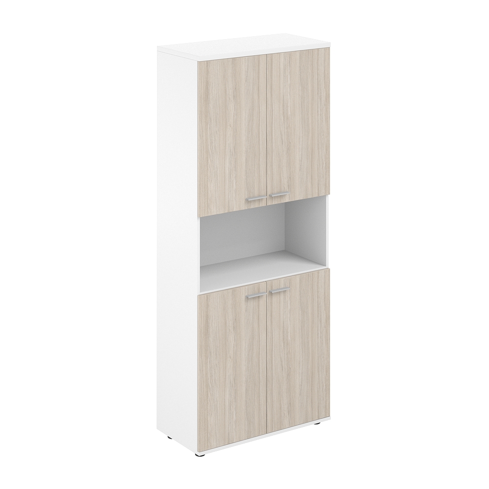 Шкаф высокий с нишей 800х400х1955, 4-х дв, з.ст ЛДСП 16 мм SG.861.WH.OL.OL