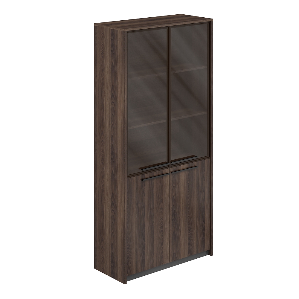 Шкаф высокий комбинированный с дверьми со стеклом в алюминиевой раме, 940х410х1994 RF.502.DA.CHBZ.DA