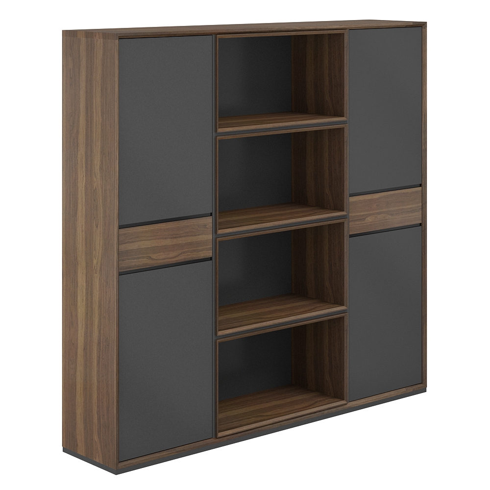 Шкаф 3-секционный 2120х450х2060  с гл. дверями QZ.0303.WА.GF