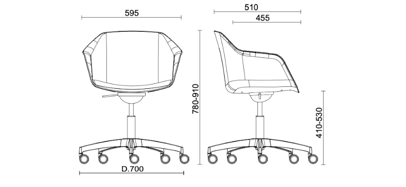 Кресло Amber Amber - 5-star base