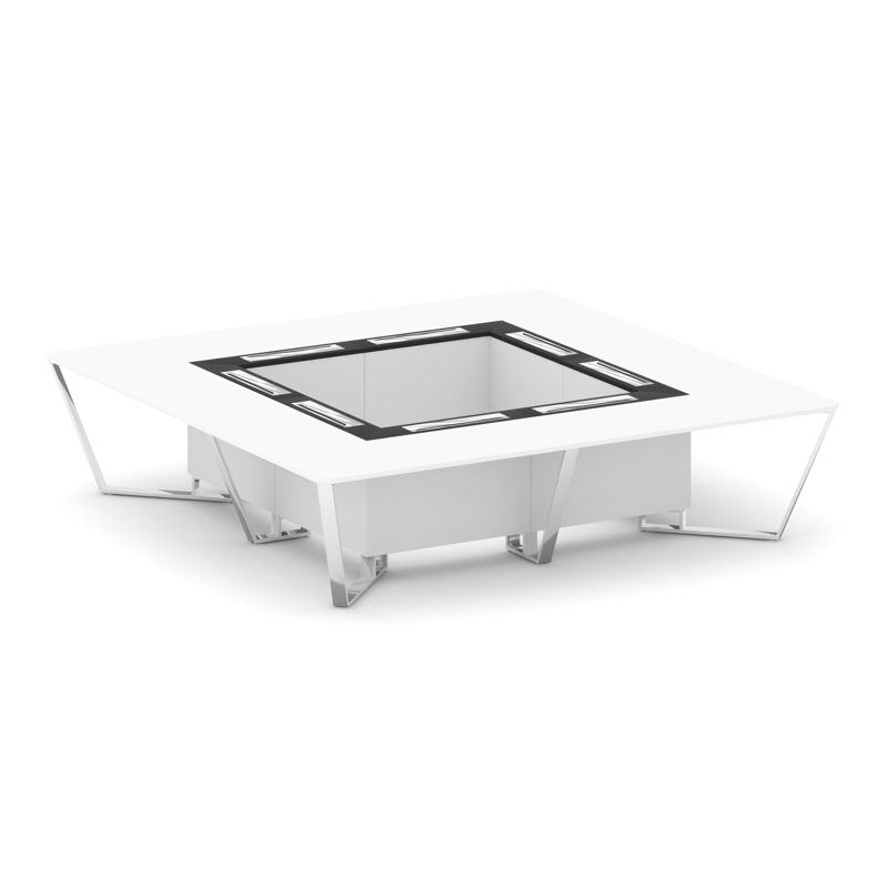 Steel Meet Стол переговорный квадратный MMK-PR.B.SP-16K