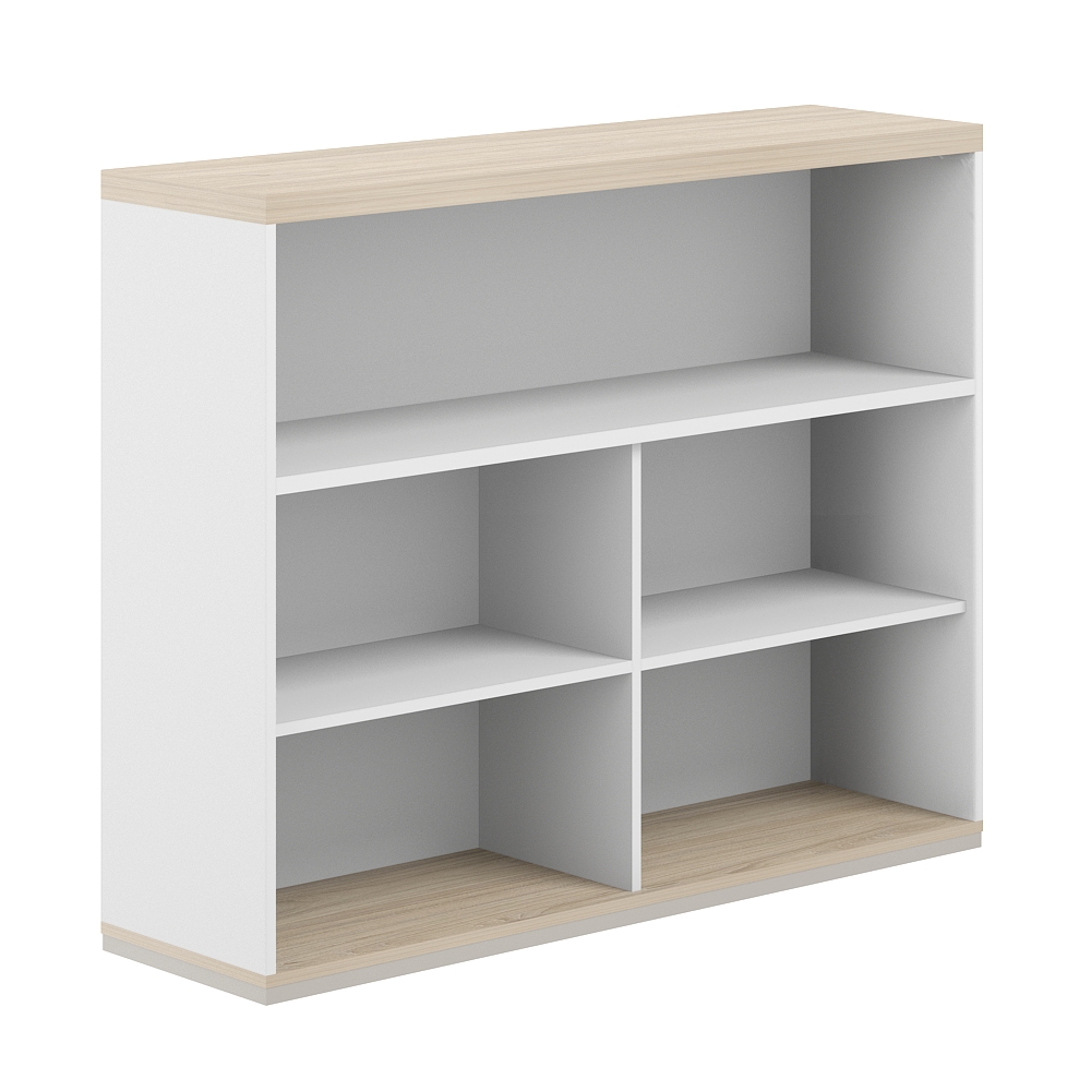 Стеллаж-комбо 1-стор. 1238 с топом, с экраном ЛДСП AG.251.302.671.WH