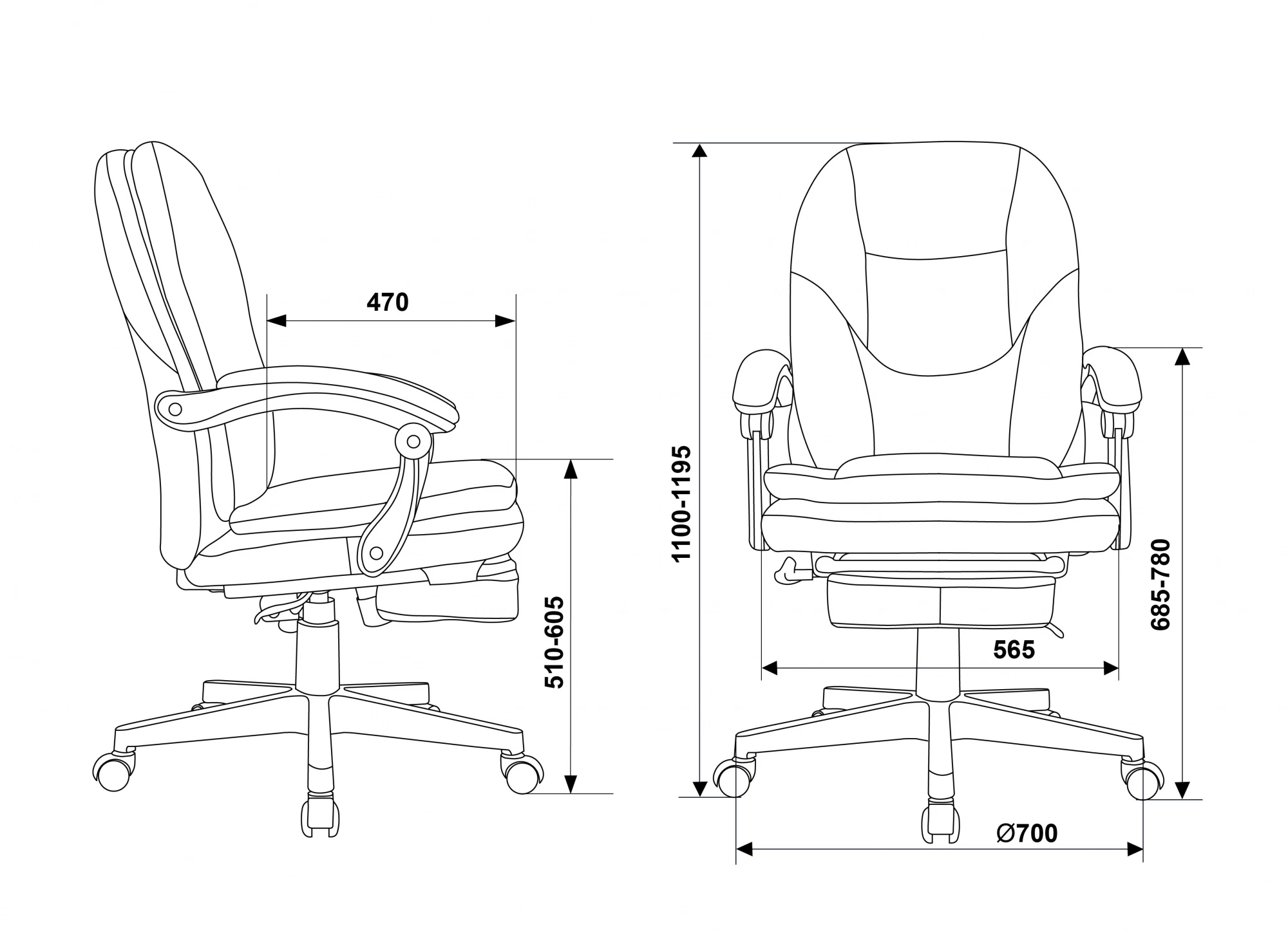Кресло руководителя Бюрократ T-9950MSG-F