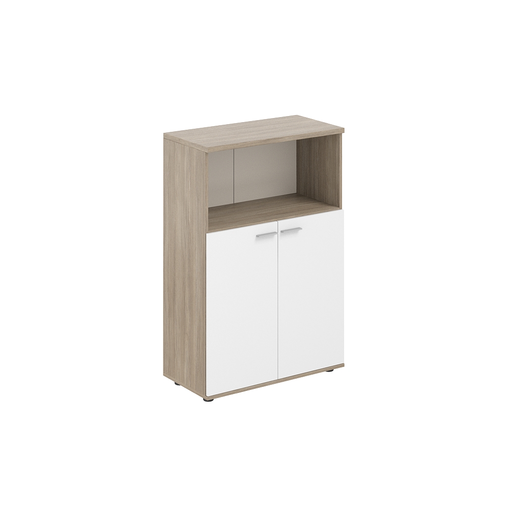 Шкаф средний с нишей 800х400х1200, 2-х дв., з.ст HDF SG.843.OD.WH