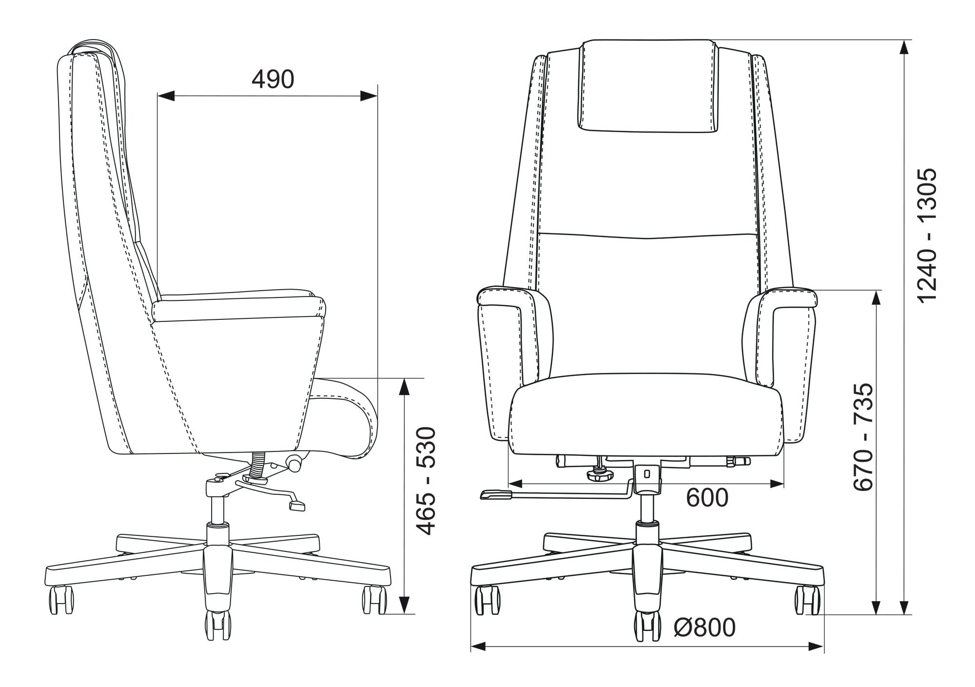 Кресло руководителя Бюрократ _DUKE
