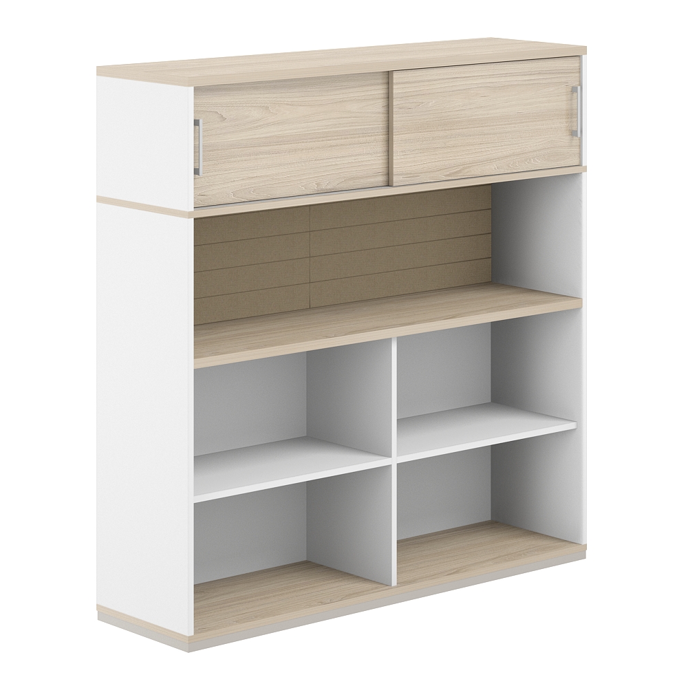 Стеллаж-комбо 1-стор. 1238 с антресолью, с экраном тканевым высоким AG.251.440.661.BG