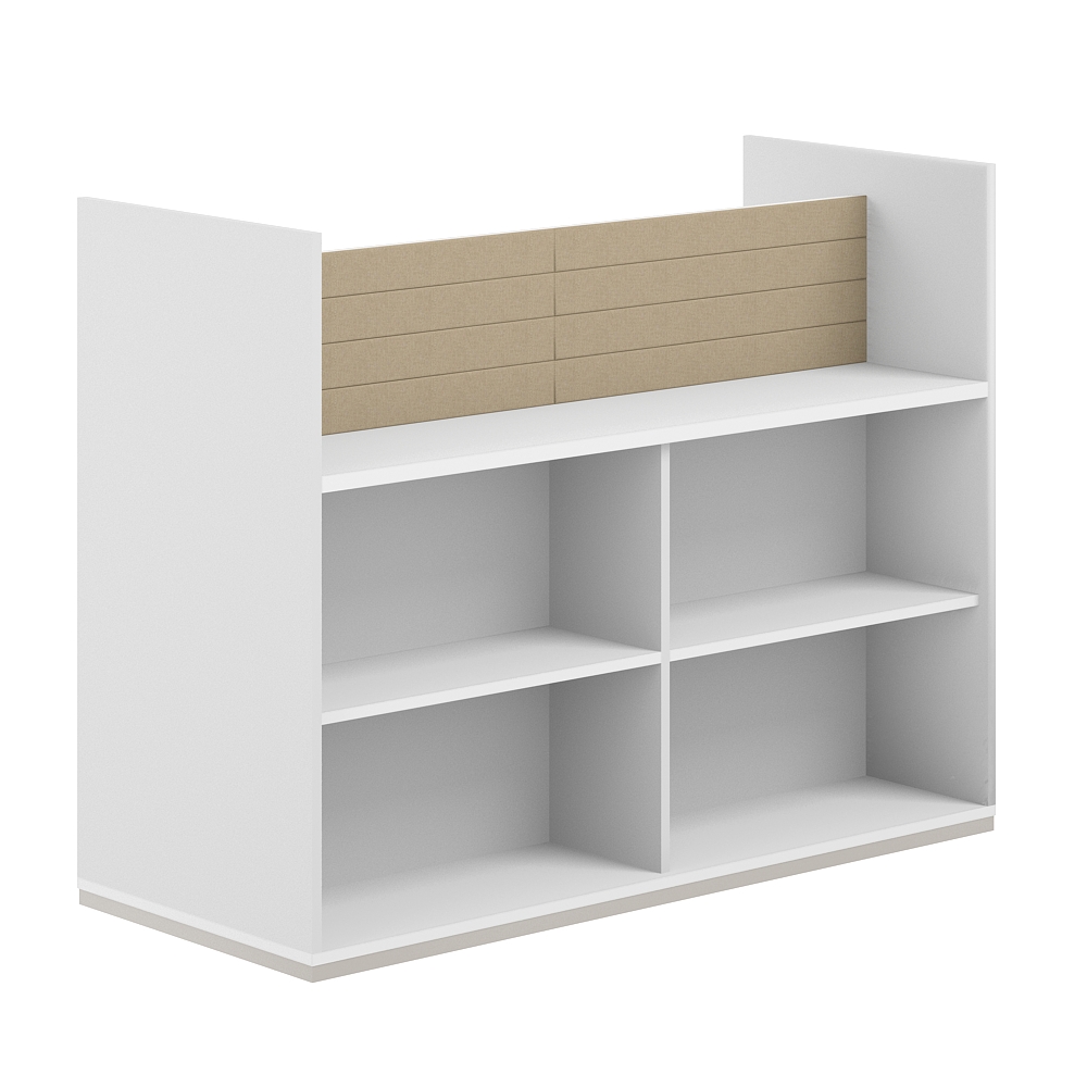 Стеллаж-комбо 2-стор. 1238, с экраном тканевым низким AG.254.100.654.BG